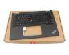 T069L1 Keyboard incl. topcase DE (german) black/grey with backlight and mouse-stick (no WWAN)