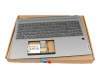 T096L1 Keyboard incl. topcase DE (german) grey/grey (Arctic Gray)