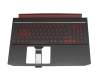 TSFA2K1000301 original Acer keyboard incl. topcase DE (german) black/black/red with backlight