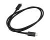Thunderbolt data / charging cable black 0,80m suitable for Lenovo ThinkPad T16 G1 (21BV/21BW)