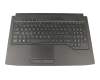 V170162AK1 GR original Sunrex keyboard incl. topcase DE (german) black/black with backlight