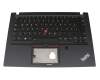 V1708201K3 original Sunrex keyboard incl. topcase DE (german) black/black with backlight and mouse-stick