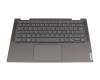 V172320BK1-FR original Sunrex keyboard incl. topcase FR (french) grey/grey with backlight