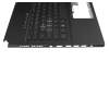 V172462AE1 GR original Sunrex keyboard incl. topcase DE (german) black/black with backlight