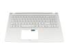 V182562JE1 original Sunrex keyboard incl. topcase DE (german) silver/silver