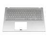 V182562UE1 original Sunrex keyboard incl. topcase DE (german) silver/silver with backlight