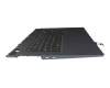 V193320ES2-US original Sunrex keyboard incl. topcase US (english) black/blue with backlight