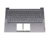 WDFB4BLS5TALV5018R00653 original Lenovo keyboard incl. topcase DE (german) grey/grey with backlight