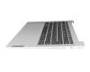 WKH07K original Lenovo keyboard incl. topcase DE (german) black/silver with backlight