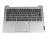 WKH31K original Lenovo keyboard incl. topcase DE (german) grey/silver with backlight